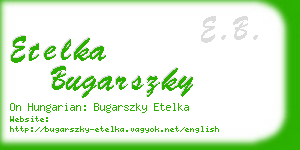 etelka bugarszky business card